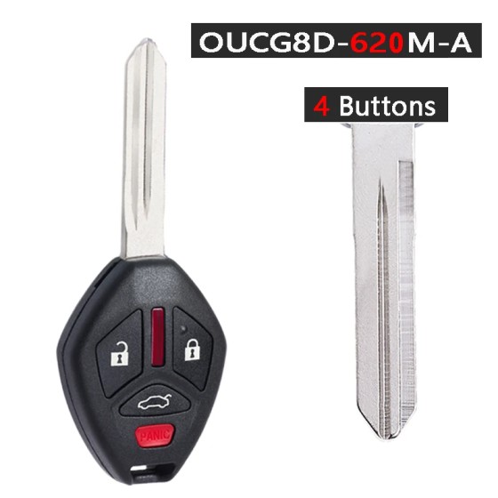 2006-2007 Mitsubishi Eclipse Galant / 4-Button Remote Head Key / OUCG8D-620M-A (AFTERMARKET)